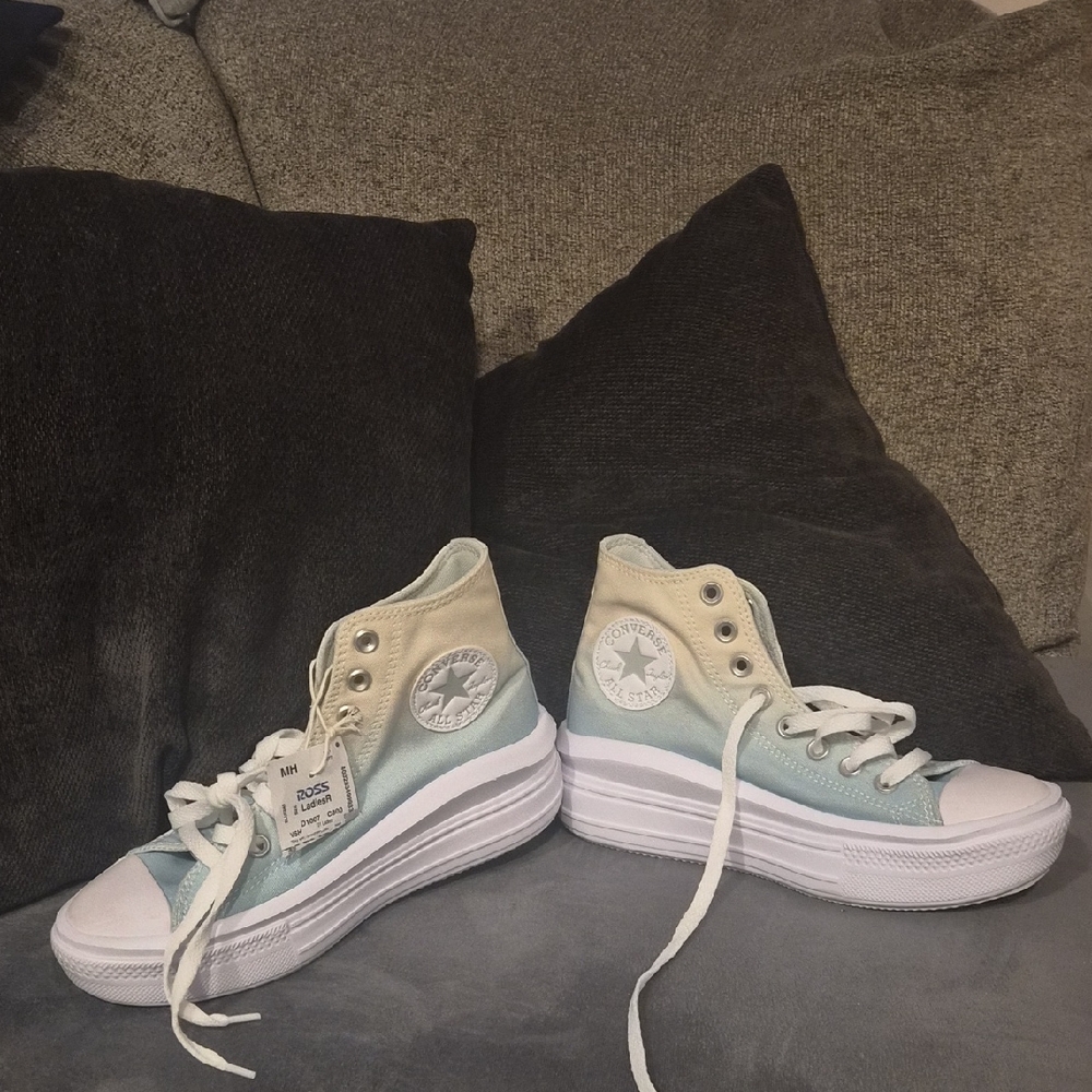 Converse Kids High-Top Sneakers in Mint Gradient and Cream